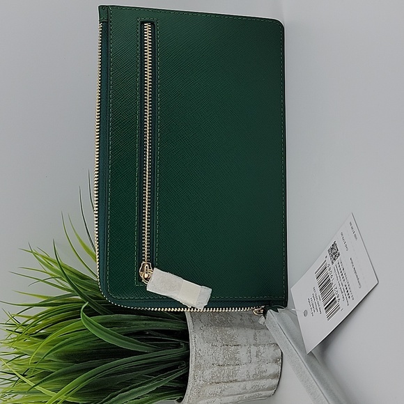 Kate Spade Staci Medium Zip Wristlet Deep Jade Green - Picture 6 of 8